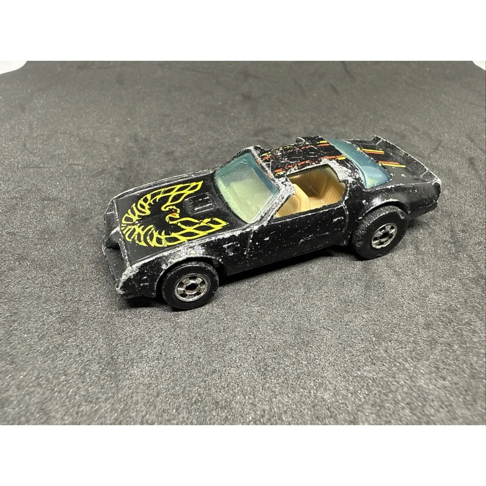 Vintage 1977 Hot Wheels Hot Bird Trans Am Blackwall Hong Kong Blue Windows USED